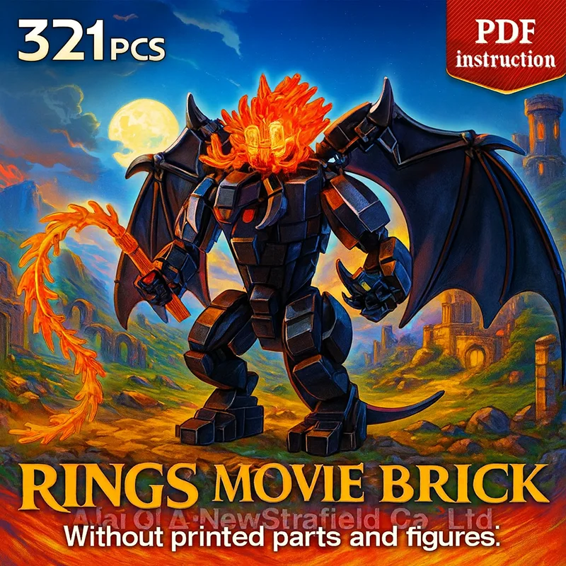 

Monthly Surprise Rings Movie Expansion Challenge Monster Demon Building Blocks DIY Bricks Action Figure Display Gift Christmas