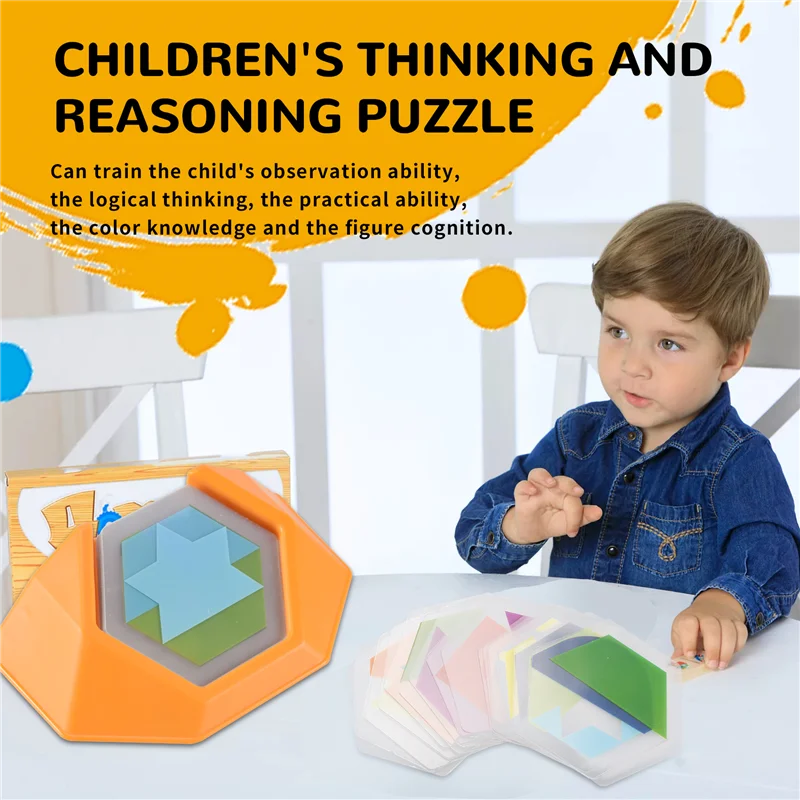 ODIES-Giochi con codice a colori prescolare Puzzle logici per bambini Figura Cognizione Pensiero spaziale Abilità di apprendimento educativo