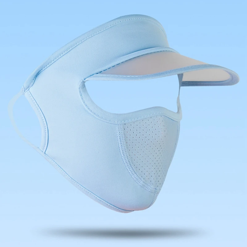 Gorros faciales con protección UV Unisex, mascarilla de verano para ciclismo, senderismo y pesca, visera protectora con tapa, cubierta para la cabeza al aire libre