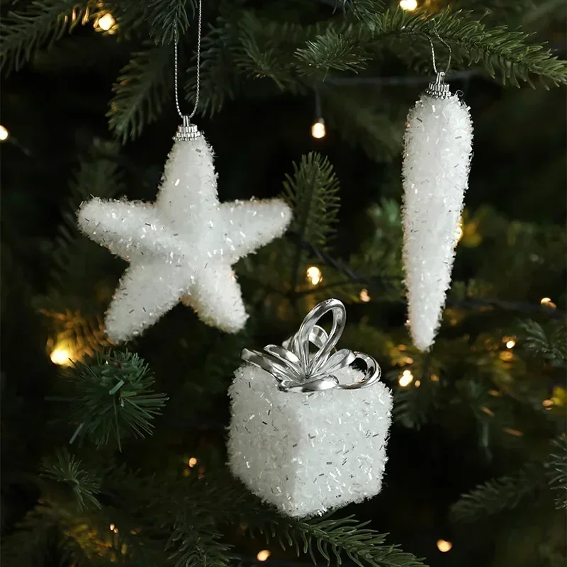 New Christmas Decorations White False Snow Foam Party Home Decoration New Year Christmas Decor Xmas Tree Hanging Pendant view 3