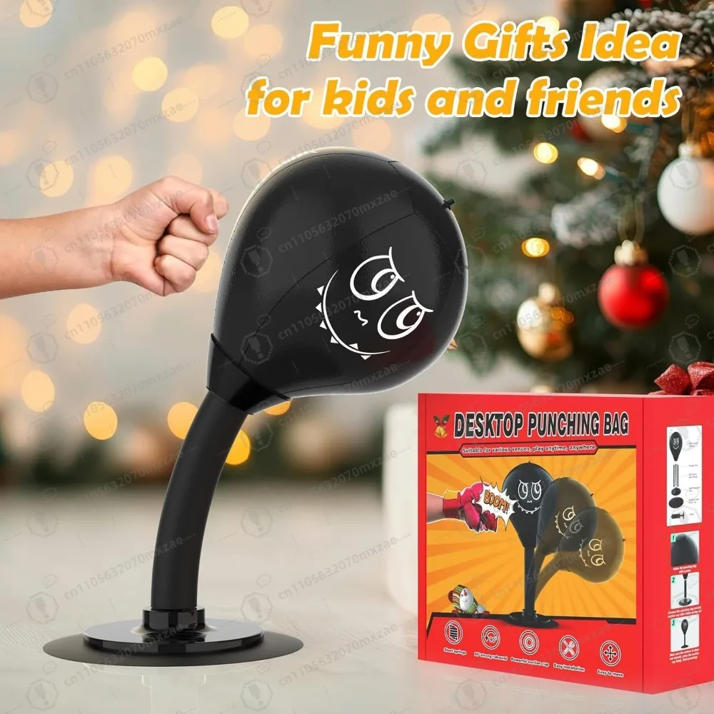 

Strong Suction Desktop Punching Bag - Upgraded Spring Stress Relief Boxing Ball for Office Home Desk & Gift Giving