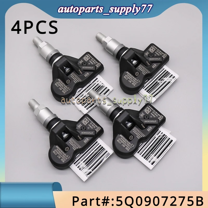 4X Tire Pressure Monitoring Sensor New TPMS 5Q0907275 5Q0907275B For Audi Skoda Bentley Bentayga Porsche Volkswagen Beetle Golf