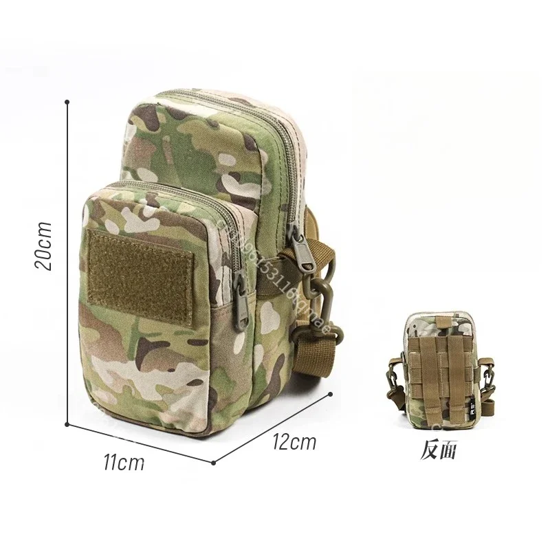 Multifunctional Bag Waterproof Abrasion ResistanceTactical Waist Bag Tourism Shoulder Bag Outdoor Leisure Cycling Running Molle