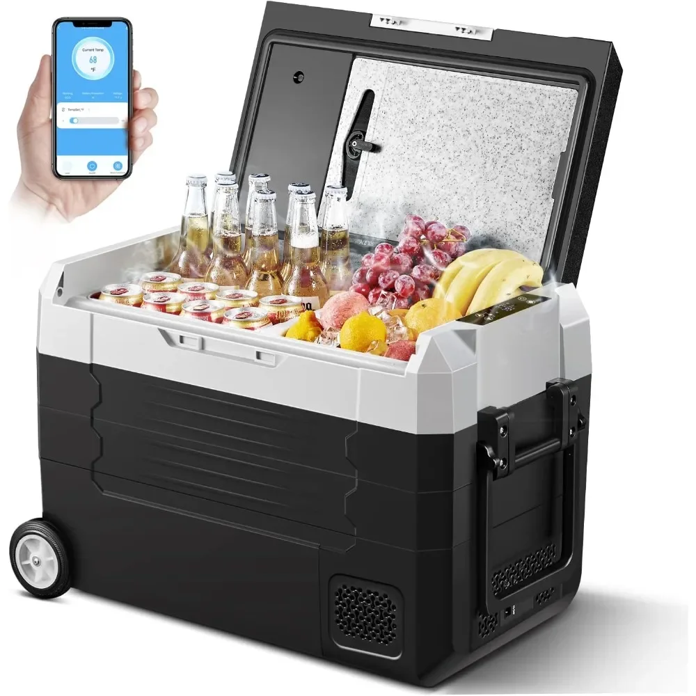 

Car Refrige Cooler,48-Quart 12-Volt Portable Refrigerator,Electric Compressor Chiller, -4°F To 68°F,Portable Refrigerator Cooler