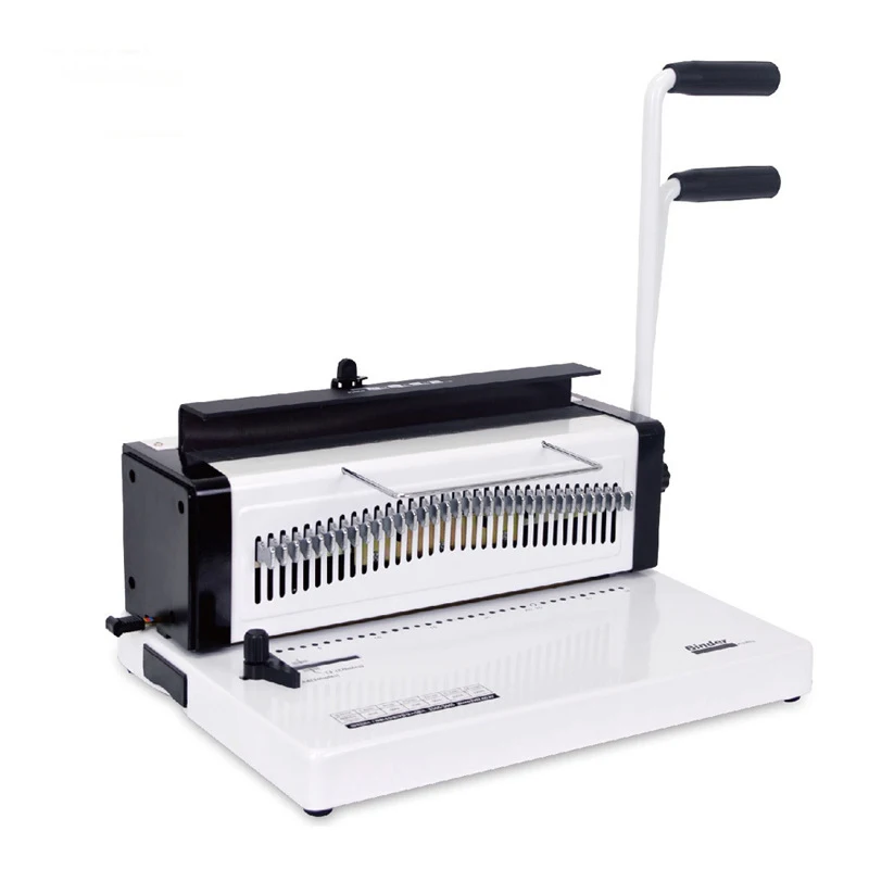 Manual Double Coil Hole Binding Machine for Notebooks Calendar Photo Albums-A4 A5 Iron Ring Punching and Binding