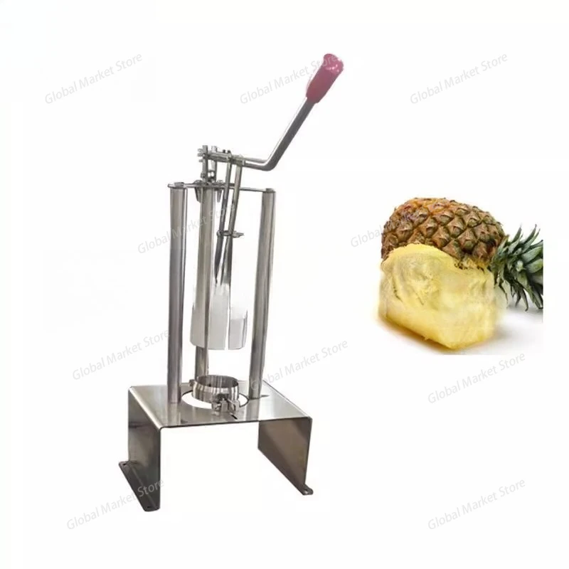 

pineapple peeling and core piercing machine, commercial stainless steel pineapple core extraction machine, household