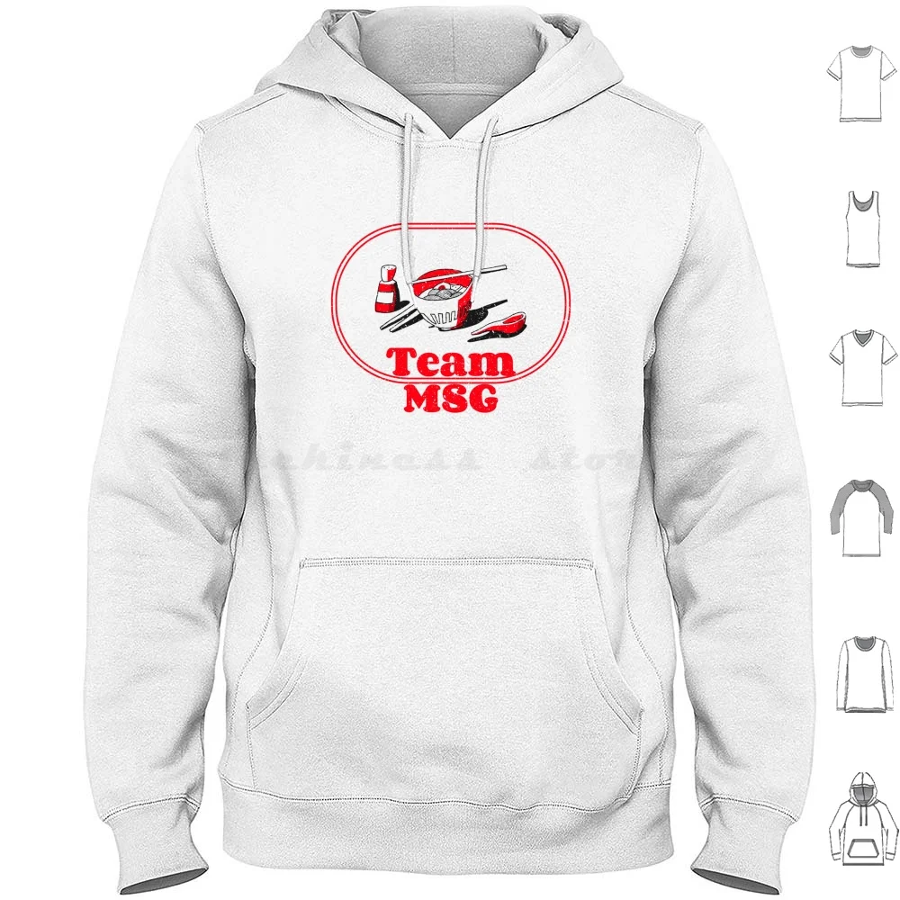 Team Msg Hoodies Long Sleeve Asian Ramen Instant Noodles Food Oppa Ramyun Snack Japanese Food Boba Asian Snacks Noodle