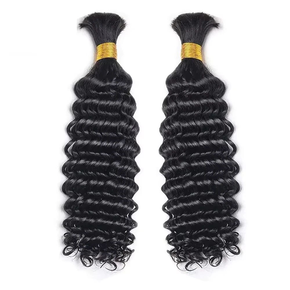 12A 1 3 4 حزم السائبة الشعر البشري تجديل الشعر بوهو 20 24 بوصة 100 جرام البرازيلي عذراء موجة عميقة السائبة الشعر البشري للتضفير