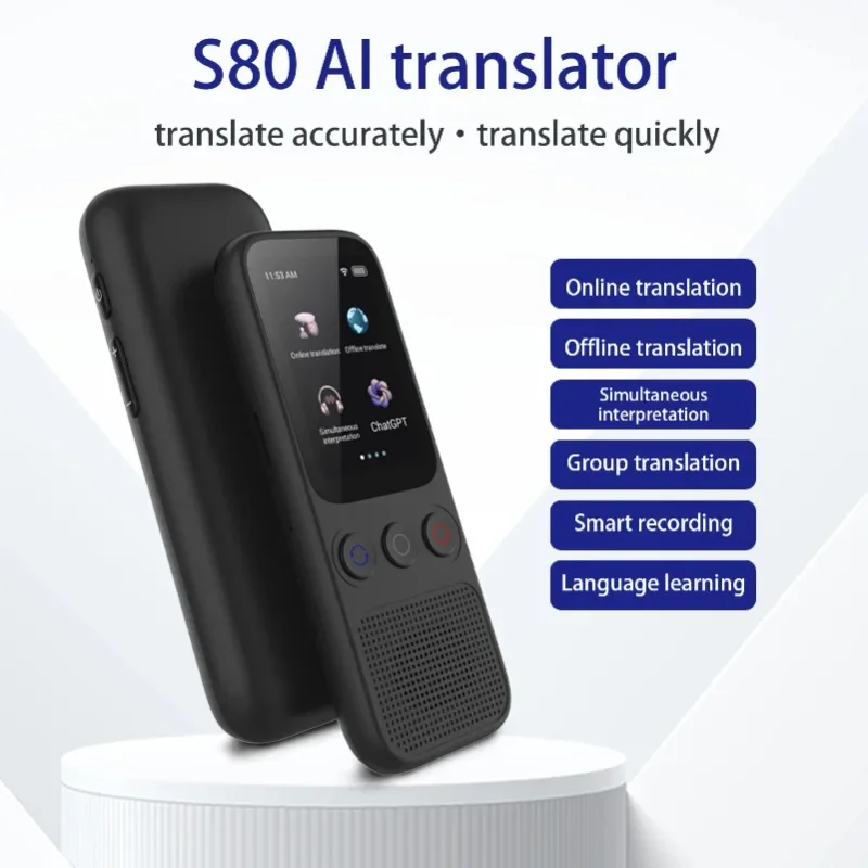 Good Portable Language Translator Device with 138 Languages Voice Translating 17 Offline Translation Simultaneous Interpretation