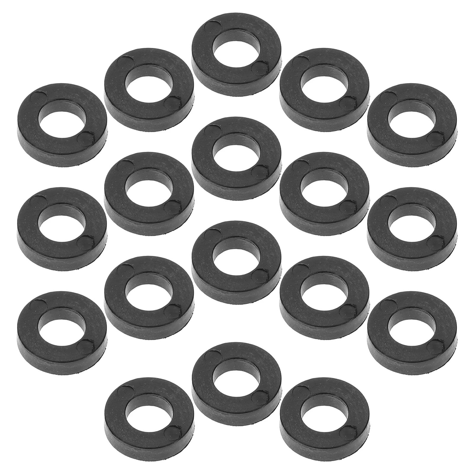 Arandelas de tambor de plástico negro, espaciadores de tornillo plano para juego de batería, afinación de mantenimiento, piezas de repuesto de tambores de Jazz, accesorios, 100 Uds.