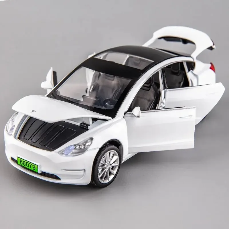 1:32 Tesla Model Y 3 SUV Alloy Car Model Diecast Metal Vehicles Car Model Simulation Collection Sound and Light kids Toy