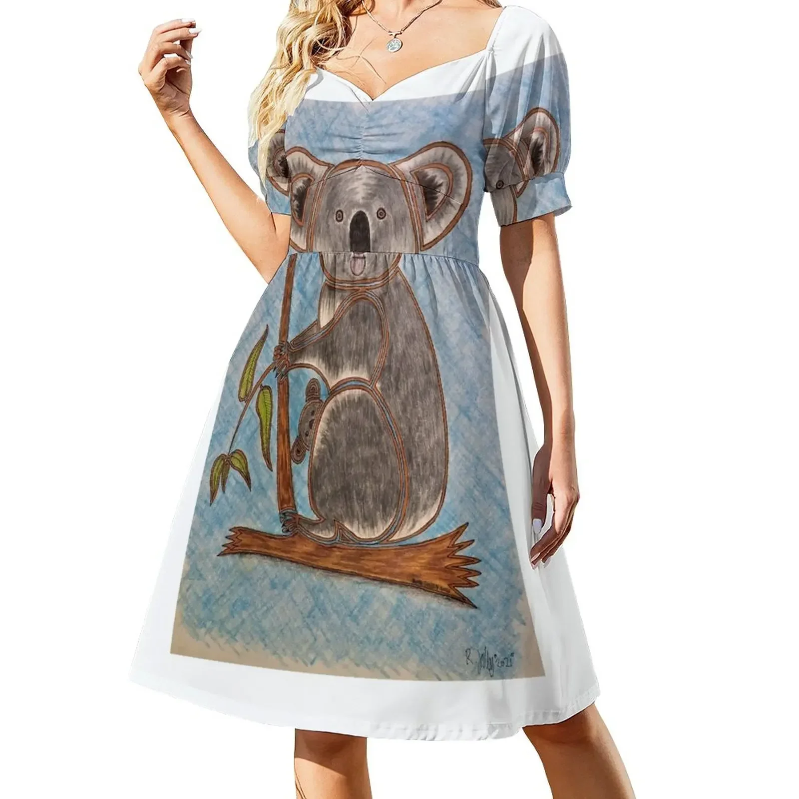 

Inspired by Coral and Kristian Koala Short-Sleeved Dress summer dresses ladies 2025 Party dresses Dress