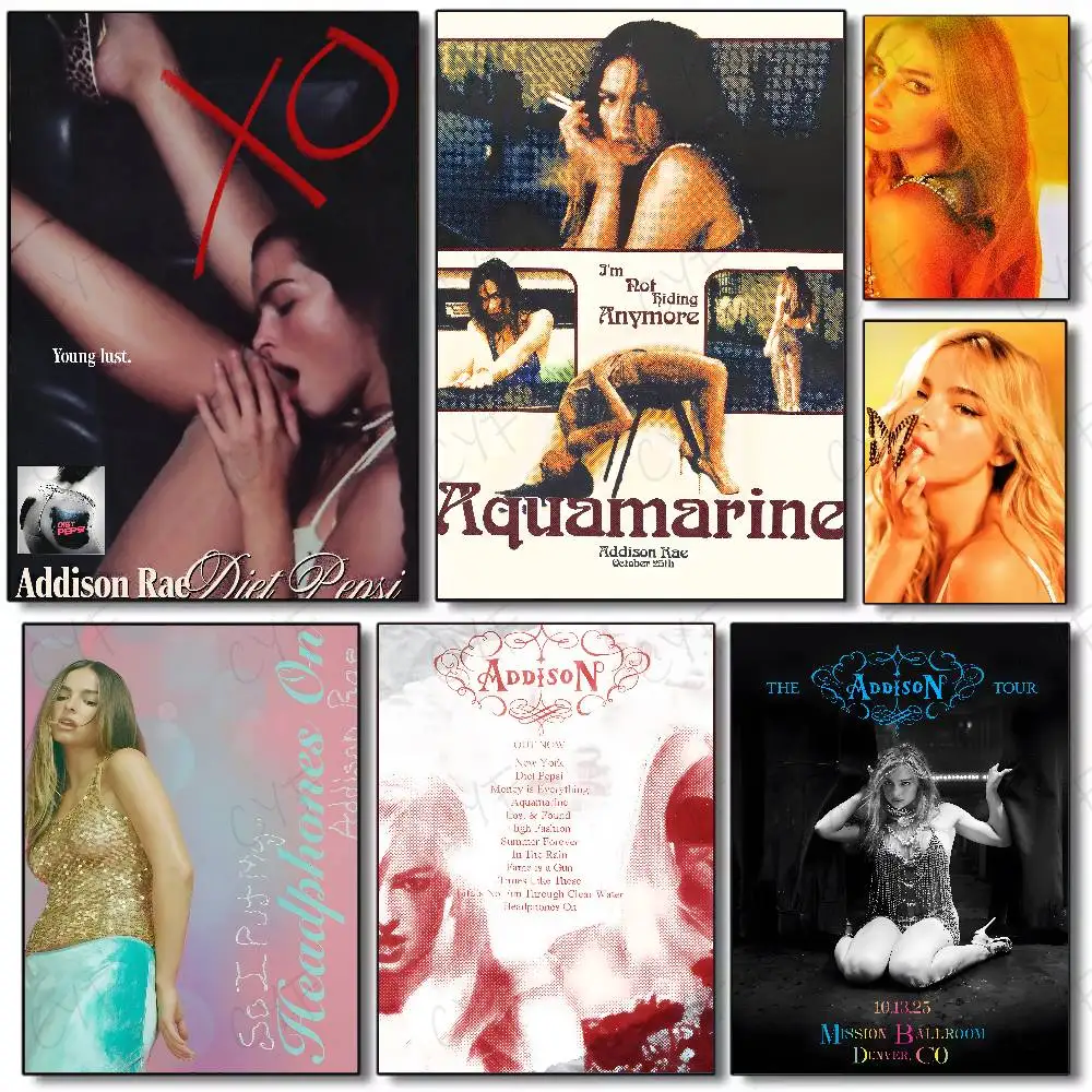 المغني أ-أديسون راي ملصق جدار الفن اللوحة للمنزل غرفة الديكور غرفة نوم جدار ديكور قماش ملصقات مقاومة للماء #1