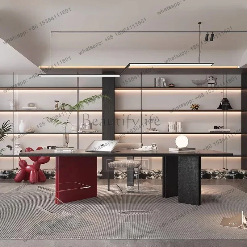 YJ Italian style minimalist designer high end learning desk Computer desk office desks and workstations Table pliante office tab