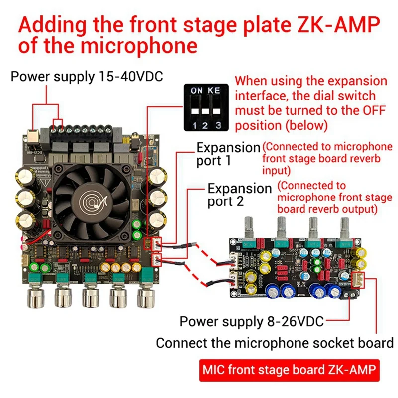 ZK-APTX2 TPA3223 2.1 Channel Sound Power Amplifier Board 200W+200W+400W Bluetooth Subwoofer Audio Amp Module