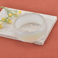 JeeMango Fashion Colorful Big Size Chunky Bangles Bracelets For Women Girl Acrylic Wide Wrist Statement Jewelry Wholesale B25210