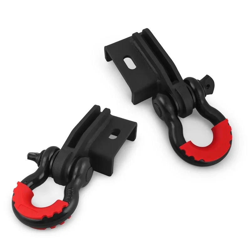 Durable Universal Front Tow Hook Brackets with D Ring Shackle Mount Kit for Pickup Parts