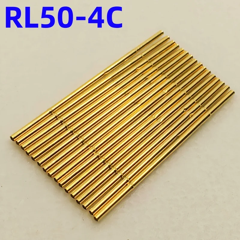 20/100PCS RL50-4C Test Pin PL50-B Receptacle Brass Tube Needle Sleeve Seat Crimp Connect Probe Sleeve 27.2mm Outer Dia 0.86mm