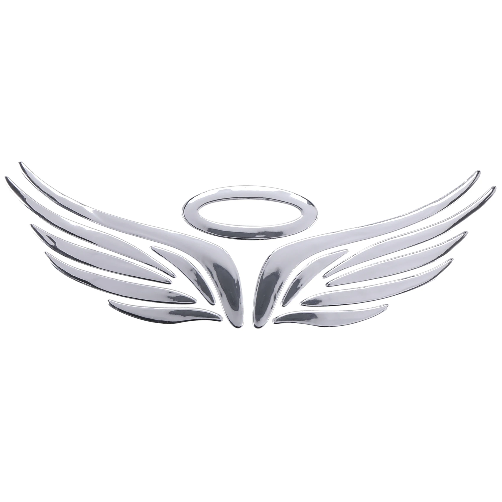 

3D Chrome Angel Wing Sticker Decal Auto Car Emblem Decal Decoration Color Silver