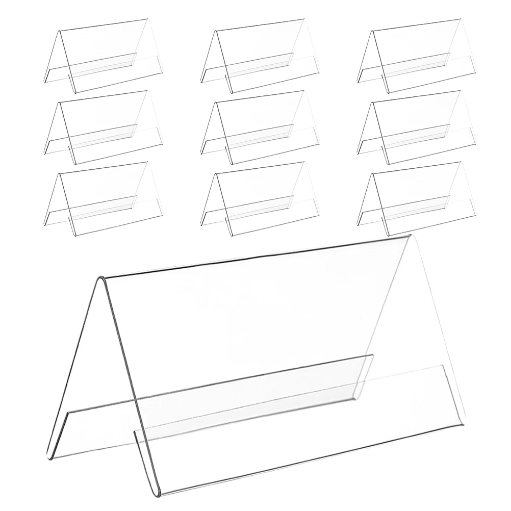 

10 Pcs Conference Table Card Name Holder Desk Plate Plaque The Pet Sign Plates Office