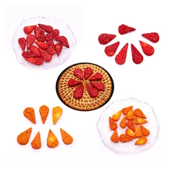 Coral Stone Pendants Natural Sea Bamboo Water Drop Carved Flower Charms for Jewelry Making DIY Women Reiki Necklace Earrings