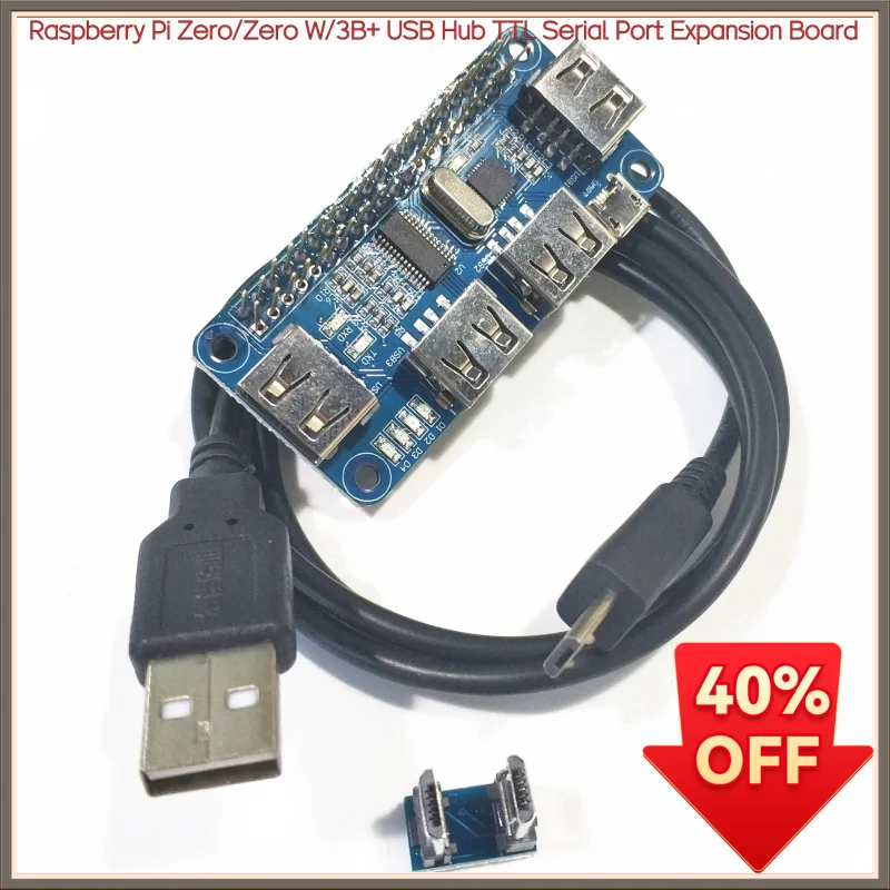 Raspberry Pi Zero/Zero W/3B+ USB Hub TTL Serial Port Module Expansion Board