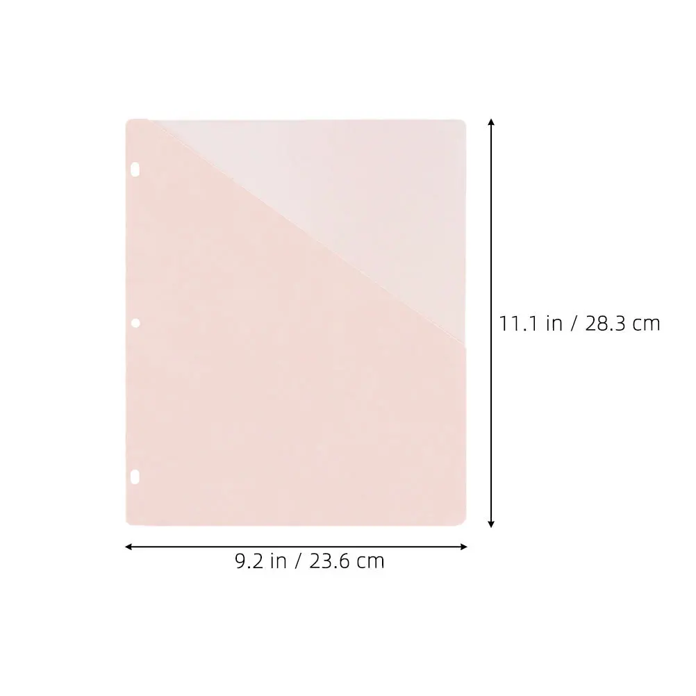 

3 Hole Document Pouches A4 Size Transparent File Storage Bags For Office School Stationery Organizer Portable Plastic