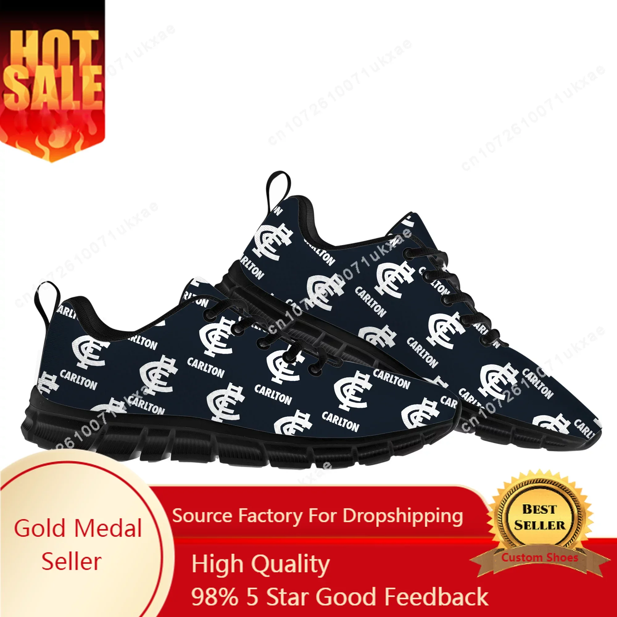 Carlton Blues Australian Football Sports Shoes Mens Womens Teenager Sneakers High Quality Sneaker Custom Shoes