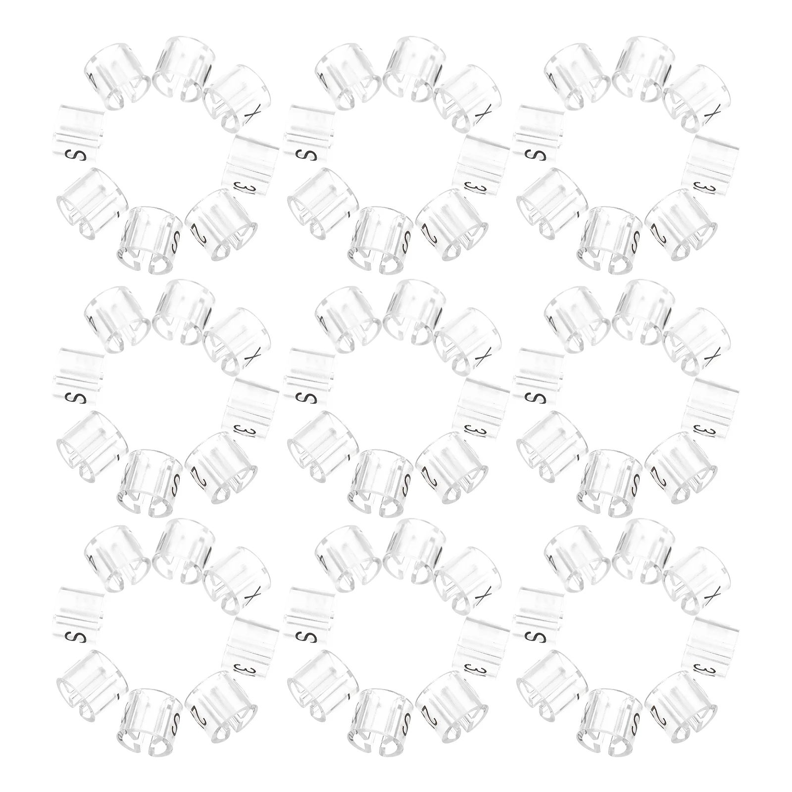 

160pcs Markers Clothing Clips Xs-4Xl Sturdy Plastic Size Tags For Clothes Wardrobe Closet Organization Labels Hanger Markers