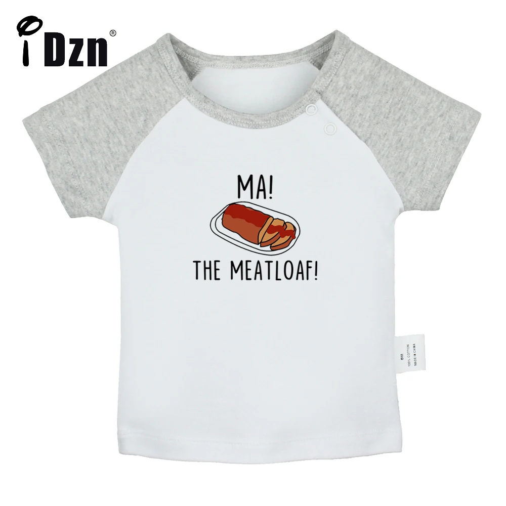 Ma! The Meatloaf & Little Nugget Funny Cartoon Printed Tees Cute Baby Boys T shirt Baby Girls Short Sleeves T-shirts Infant Tops