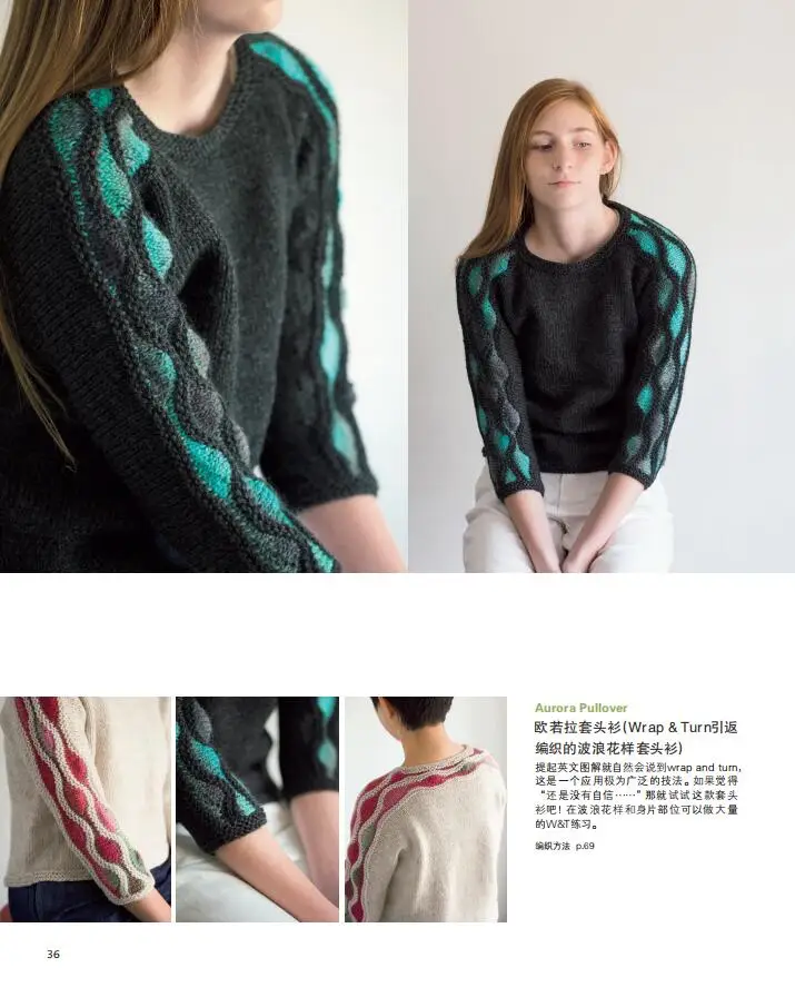 Libro de herramientas de tejido práctico, inglés, japonés y chino, Tutorial de tejido gráfico en inglés