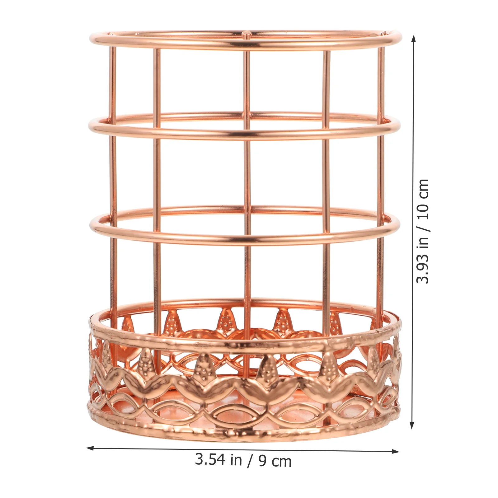 Eyelash Rose Gold Pen Holder Office Supplies Wire Cup Home Wrought Iron Desk Organizers