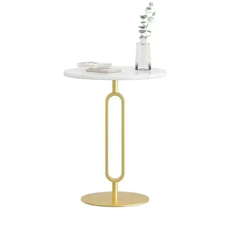 طاولة رخامية لغرفة النوم، مكاتب فاخرة، طاولة مستديرة بسيطة من الرخام، قهوة ذهبية صغيرة، تصميمات غرفة ميسا دي سنتروس الصغيرة #5