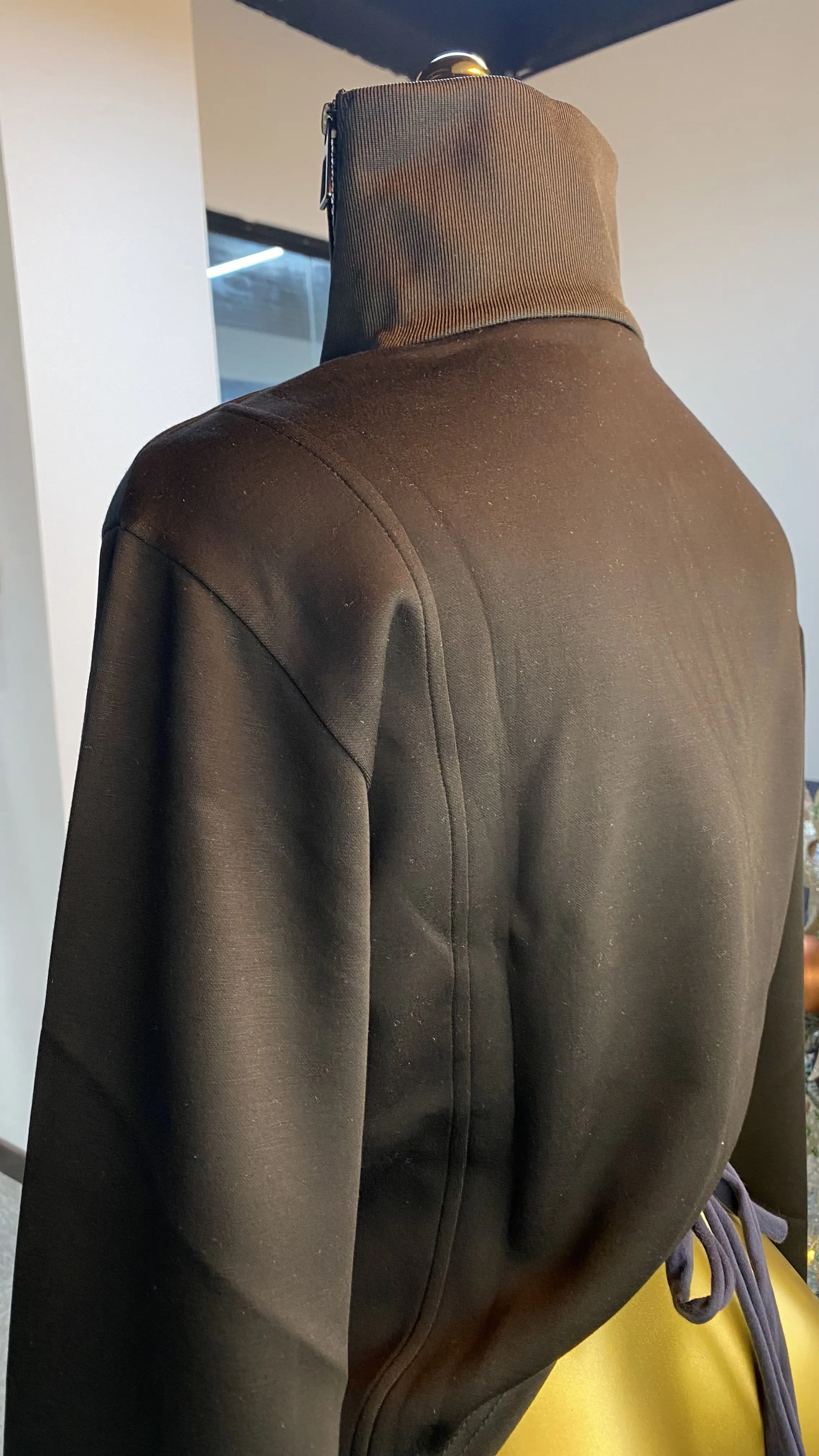 2025 نمط جديد لطيف حجم كبير سترة مشغولة من الصوف سترة عالية الرقبة المرأة قطعتين مجموعة مع تصميم الظهر الخاص-GZXX122 #3