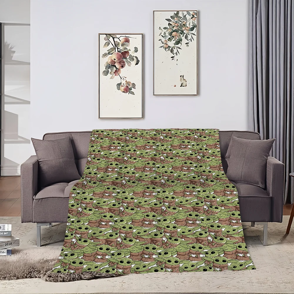 WARS Cute Y-Yoda S-STAR Blanket For Soft Throw Blanket for Picnic Bed Sofa Home Bedroom Cozy Warm Comfortable view 3