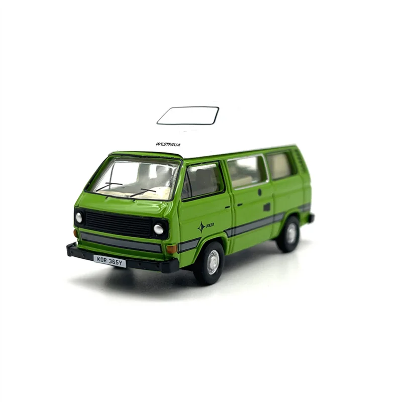 1:76 Scale Diecast Alloy T25 Camping Van Model Green Nostalgia Classic Adult Toys Collectible Gifts Souvenir Static Display