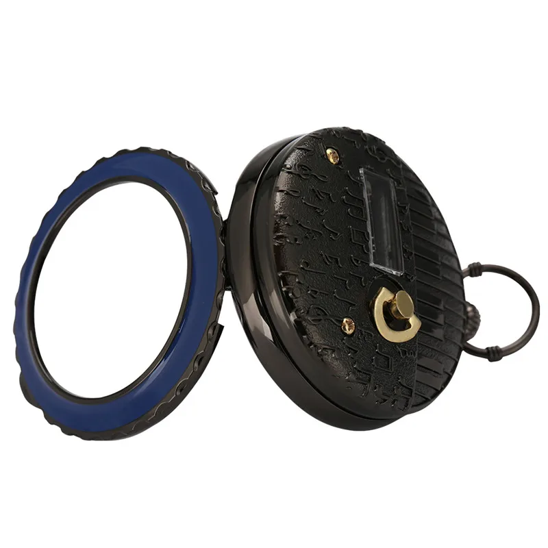 スタイリッシュな演奏曲時計男性女性クォーツ懐中時計白鳥の湖音楽象ダイヤルペンダントチェーン時計コレクタブル