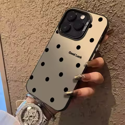 Case For Samsung S24 S23 S22 S21 FE Plus Note 20 Ultra A11 10 20 30 A05S Luxury Electroplated Cute Wave Point Phone Cover