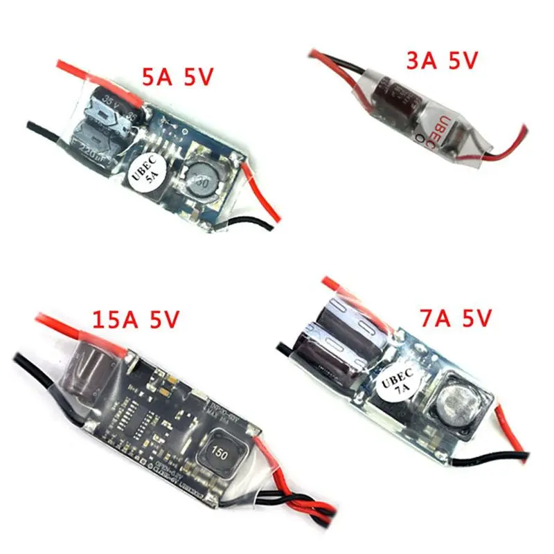 A40I UBEC 5V BEC Full Shielding Antijamming Switching Regulator for FPV RC Drone Receiver Power Supply(5A)