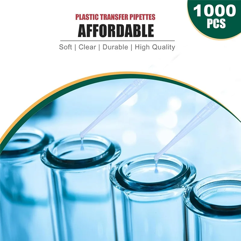 VO-etherische olie, doe-het-zelf kunst, voor laboratoriumwetenschap – 3 ml plastic transferpipetten met druppelaar voor geneeskunde 1000 stuks