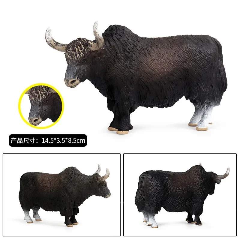 Cute farm animals, cows, calves, Angus bulls and buffalo models, action puzzles, cute toys, children's gift building blocks.