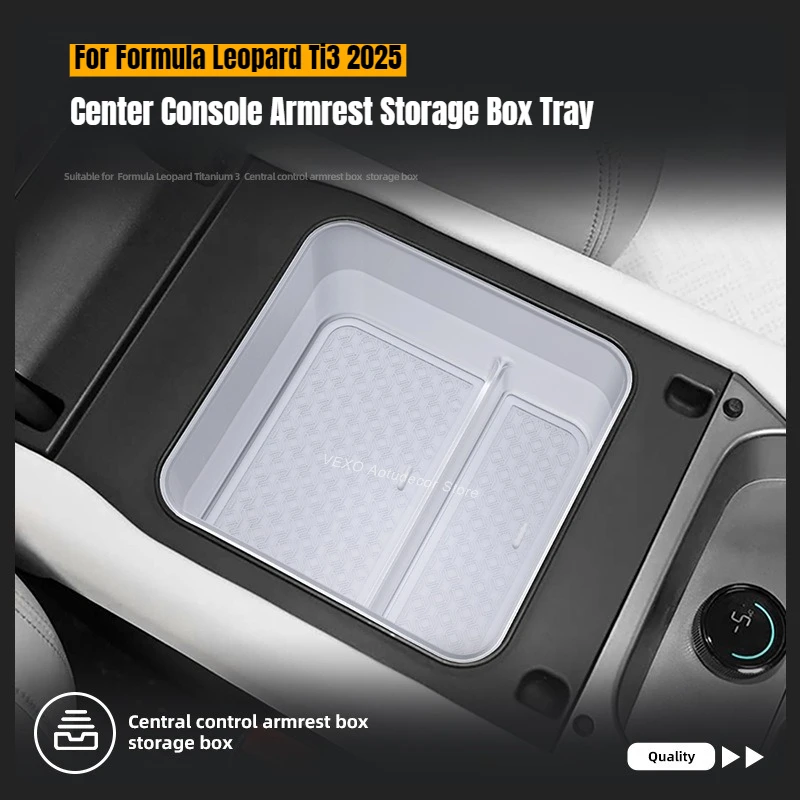 

For BYD Formula Leopard Ti3 2025 Center Console Armrest Storage Box Electric Car Armrest Organizer Tray Compartment Interior