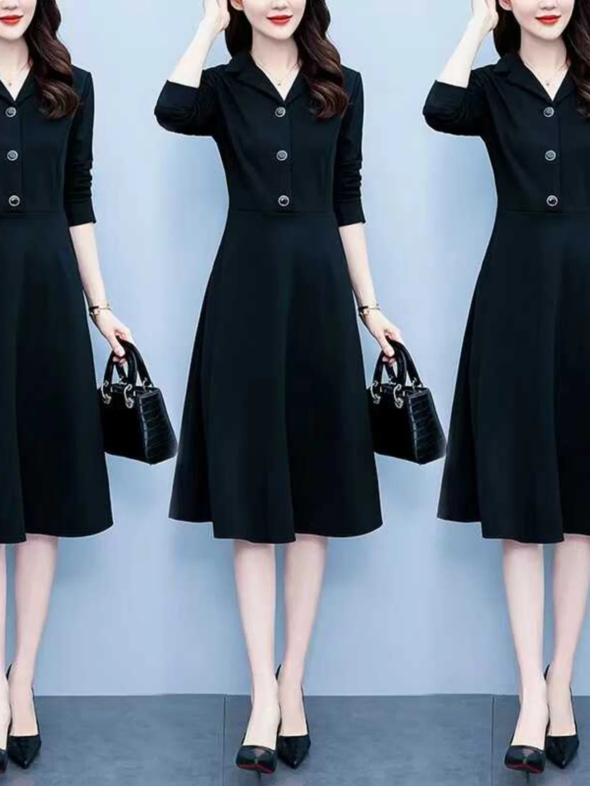 

Утягивающая юбка трапециевидной формы средней длины больших размеров, женская мода, весна-осень, высокая талия, V-Ne Long Sve, полиэфирное волокно