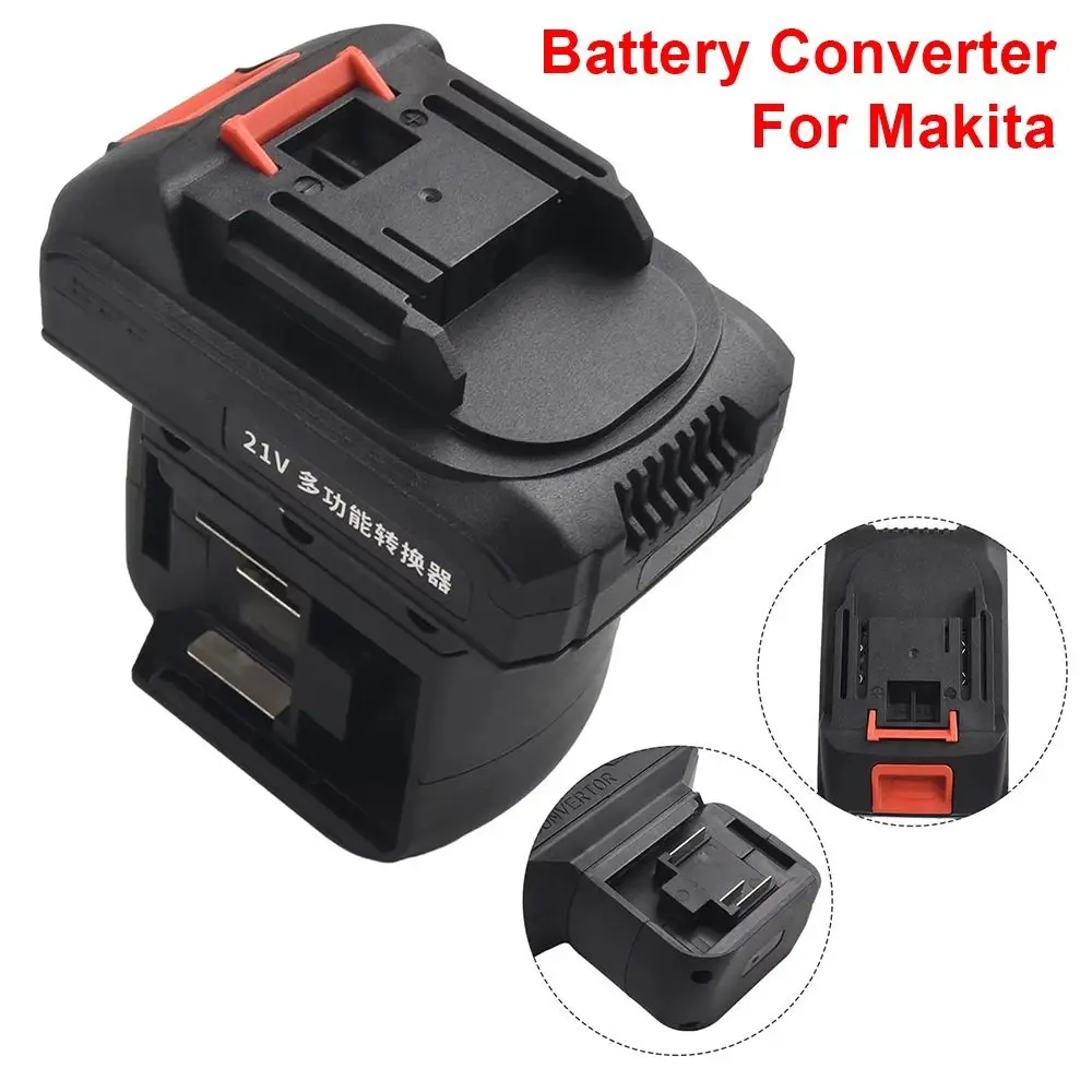 

1Pcs 2 In 1 18V Battery Adapter Plastic Black Battery Converter One-to-two Power Tool Accessory