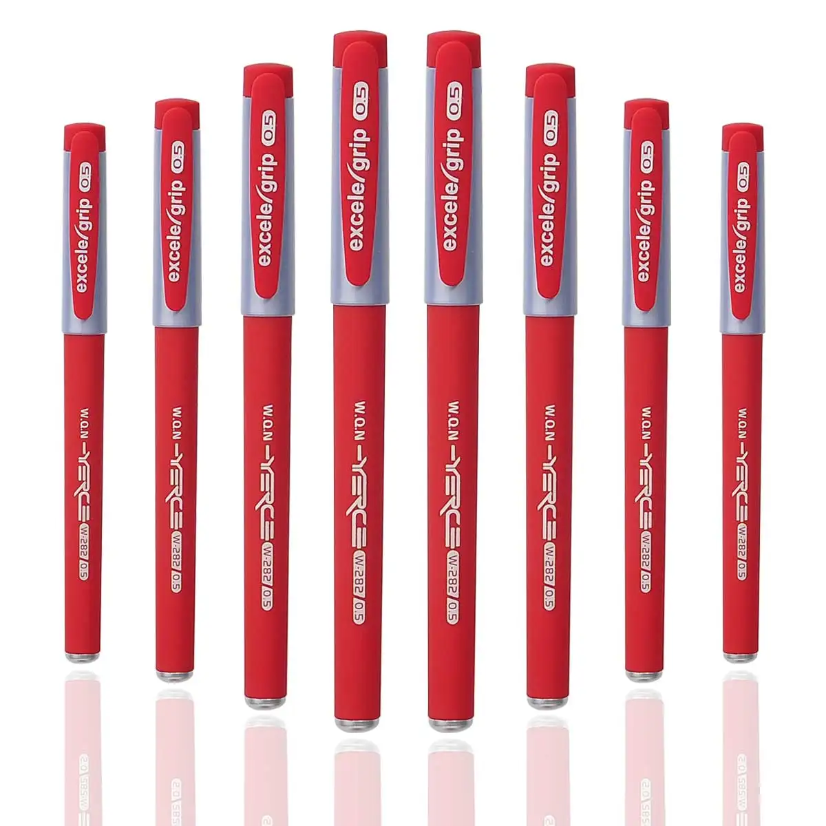 

3/6pcs Premium Neutral Ink Rollerball Pen, Office Supplies, Red Ink Color, 0.5mm Ballpoint Pen, Student and School Stationery