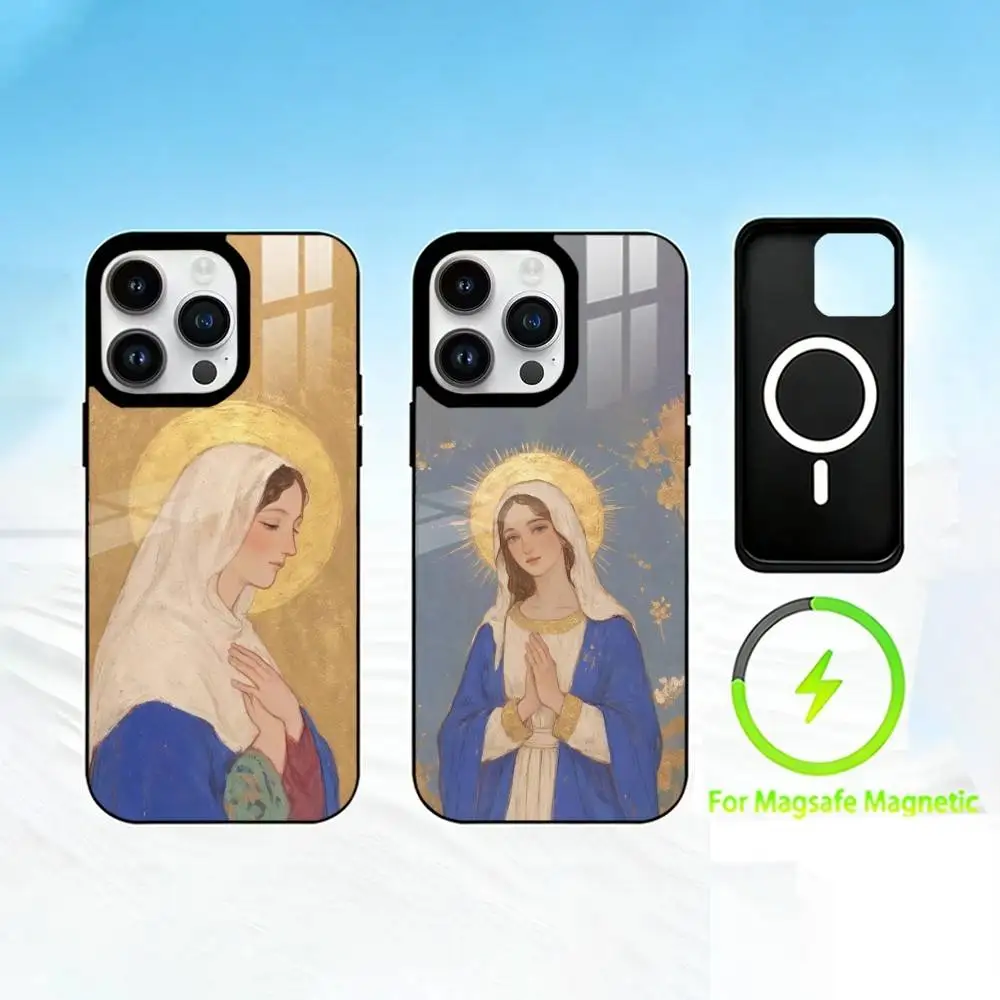 

G-goddess Phone Case For iPhone 17 16 15 14 13 12 Pro Max Plus for Mirror Wireless Magnetic Cover