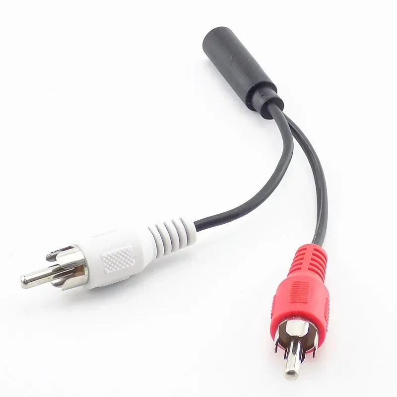 Universal RCA cabo de áudio estéreo, fêmea para 2RCA macho soquete para fone de ouvido, AUX Y adaptador para DVD amplificadores, 3.5mm Jack