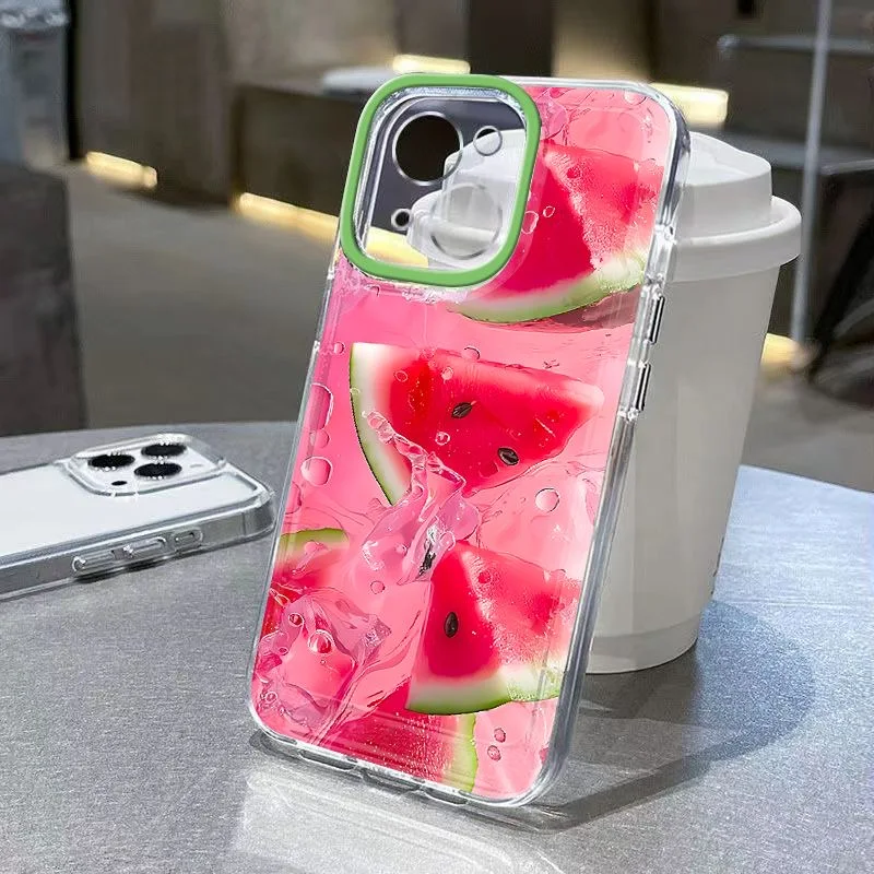 Summer Iced Watermelon Clear Space Phone Case For Xiaomi Redmi NOTE 8 9 9A 9s 10 11 12 12C 13 13C K30 K50 10C Pro Plus 4G 5G