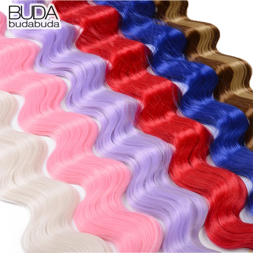 Purple Body Wave Crochet Braiding Hair 22Inch Soft Long Goddess Braids Natural Wavy Deep Wave Braiding Hair Twist Braids Hair