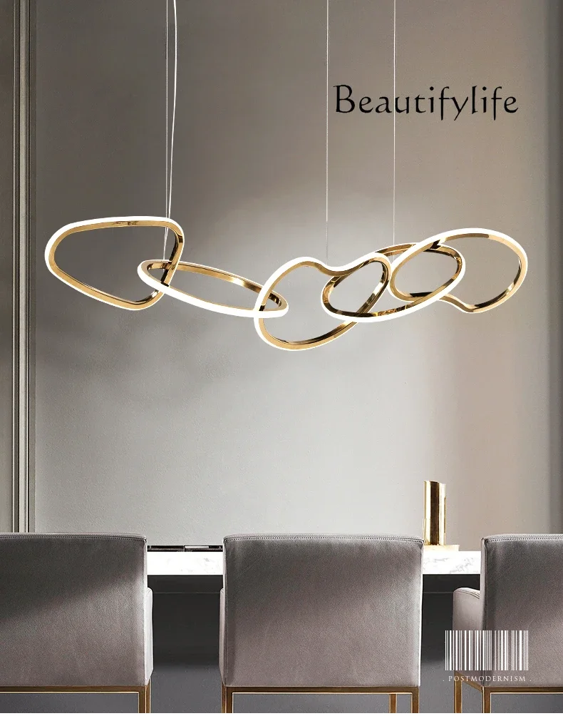 

Geometric restaurant chandelier new light luxury dining table bar counter post-modern minimalist creative designer